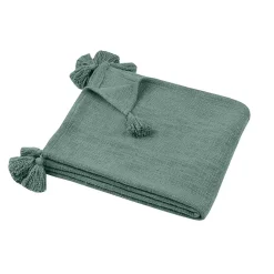 Best Lovely Casa Plaid 125x150 cm Sanchez sauge coton