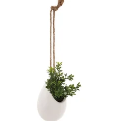 Atmosphera Créateur D'Intérieur Plante artificielle - pot en céramique - H11 cm - Blanc- Atmosphera* Plante Artificielle