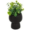 Atmosphera Créateur D'Intérieur Plante artificielle Livy pot céramique H17cm- Noir- Atmosphera* Plante Artificielle
