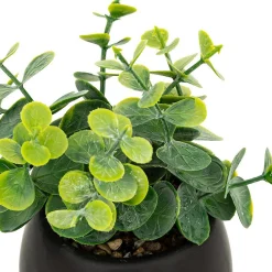 Atmosphera Créateur D'Intérieur Plante artificielle Livy pot céramique H17cm- Noir- Atmosphera* Plante Artificielle