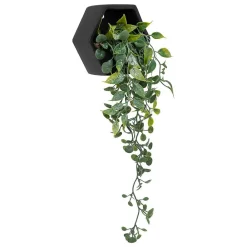 Atmosphera Créateur D'Intérieur Plante artificielle suspendue Ayame pot noir H14cm - Atmosphera* Plante Artificielle