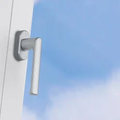 Acbat Poignée alu anodisé aspect inox Hamburg pour fenêtre L.129mm* Poignée De Fenêtre