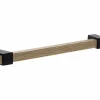 Centrale Brico Poignée Beam 192mm chêne laqué/noir mat* Poignée De Meuble