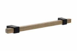 Centrale Brico Poignée Beam 192mm chêne laqué/noir mat* Poignée De Meuble