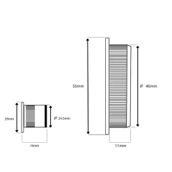 Reivilo Poignée cuvette encastrée carrée noire avec tire-doigt pour porte coulissante* Poignée De Porte Coulissante|Poignée Cuvette