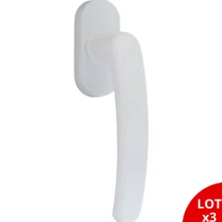 New Secury-T Poignée de fenêtre oscillo-battante PVC laqué blanc RAL 9016