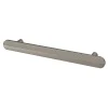Outlet GoodHome Poignée de meuble arrondi Garlan aluminium effet nickel satin gris l.168mm x l.15mm x H. 27mm entraxe 128mm
