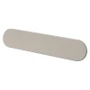Outlet GoodHome Poignée de meuble arrondi Minzh aluminium effet nickel satin gris l.121mm x l.25mm x H. 16mm entraxe 96mm
