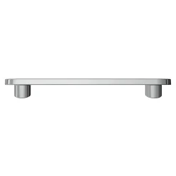 GoodHome Poignée de meuble arrondi Minzh aluminium effet chromé gris l.121mm x l.25mm x H. 16mm entraxe 96mm* Poignée De Meuble