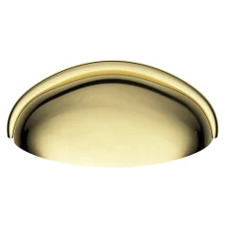 GoodHome Poignée de meuble demi-ronde Armel effet laiton doré l.79mm x l.28mm x H. 26mm entraxe 64mm* Poignée De Meuble