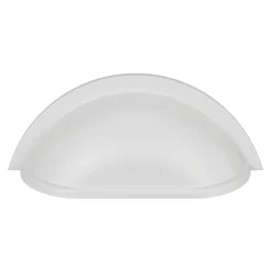 GoodHome Poignée de meuble demi-ronde Govlin mat blanc l.81mm x l.30mm x H. 30mm entraxe 64mm* Poignée De Meuble