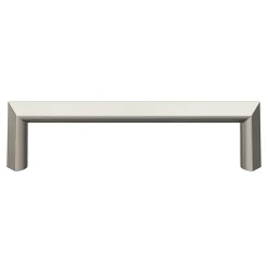 Discount GoodHome Poignée de meuble Droit Keri effet nickel satin gris l.106mm x l.11mm x H. 27mm entraxe 96mm