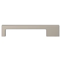 GoodHome Poignée de meuble Droit Skej aluminium effet nickel satin gris l.158mm x l.7mm x H. 30mm entraxe 128mm* Poignée De Meuble