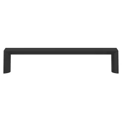 GoodHome Poignée de meuble Droit Dotz mat noir l.135mm x l.12mm x H. 26mm entraxe 128mm
