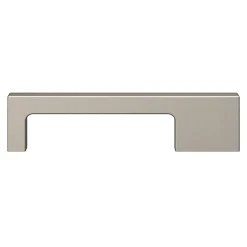 GoodHome Poignée de meuble Droit Skej aluminium effet nickel satin gris l.126mm x l.7mm x H. 30mm entraxe 96mm* Poignée De Meuble