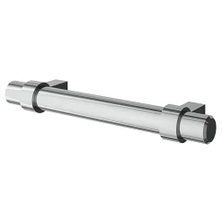 GoodHome Poignée de meuble en T Kerver acier et Zamac effet chromé gris l.136mm x l.18mm x H. 34mm entraxe 96mm* Poignée De Meuble