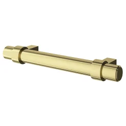 GoodHome Poignée de meuble en T Kerver acier et Zamac effet laiton doré l.136mm x l.18mm x H. 34mm entraxe 96mm* Poignée De Meuble