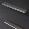 GoodHome Poignée de meuble Incurvé Skej aluminium effet nickel satin gris l.152mm x l.19mm x H. 35mm entraxe 128mm* Poignée De Meuble