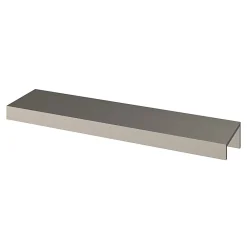 GoodHome Poignée de meuble Incurvé Skej aluminium effet nickel satin gris l.152mm x l.19mm x H. 35mm entraxe 128mm* Poignée De Meuble