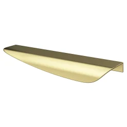 GoodHome Poignée de meuble Incurvé Mehaban effet laiton satin doré l.170mm x l.44mm x H. 18mm entraxe 128mm* Poignée De Meuble