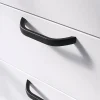 Sale GoodHome Poignée de meuble nœud Irvil aluminium mat noir l.110mm x l.12mm x H. 30mm entraxe 96mm