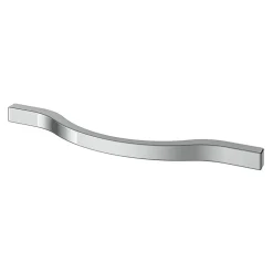 GoodHome Poignée de meuble nœud Prat aluminium effet chromé gris l.162mm x l.10mm x H. 26mm entraxe 128mm* Poignée De Meuble