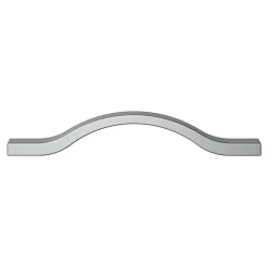 GoodHome Poignée de meuble nœud Prat aluminium effet chromé gris l.162mm x l.10mm x H. 26mm entraxe 128mm* Poignée De Meuble