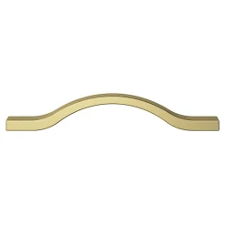 GoodHome Poignée de meuble nœud Prat aluminium effet laiton doré l.162mm x l.10mm x H. 26mm entraxe 128mm* Poignée De Meuble