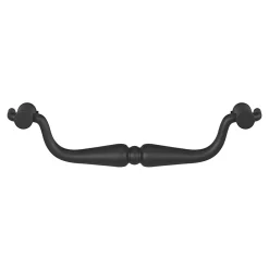 Outlet GoodHome Poignée de meuble nœud Kilhog mat noir l.143mm x H. 35mm entraxe 128mm