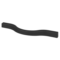 GoodHome Poignée de meuble nœud Prat aluminium mat noir l.130mm x l.10mm x H. 24mm entraxe 96mm* Poignée De Meuble