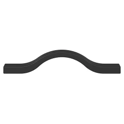 GoodHome Poignée de meuble nœud Prat aluminium mat noir l.130mm x l.10mm x H. 24mm entraxe 96mm* Poignée De Meuble