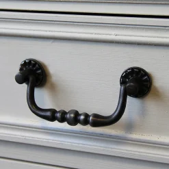Poignée de meuble nœud Rohan effet étain satin gris l.122mm x H. 48mm entraxe 96mm* Poignée De Meuble