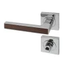 Reivilo Poignée de porte d'intérieur Premium chrome aspect wenge à condamnation* Poignée Sur Rosace