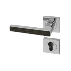 Reivilo Poignée de porte d'intérieur Premium chrome Chêne Cendré à cylindre