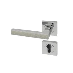 Best Reivilo Poignée de porte d'intérieur Premium chrome Cuir Argile à cylindre