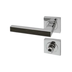 Reivilo Poignée de porte d'intérieur Premium chrome Chêne Cendré à condamnation* Poignée Sur Rosace