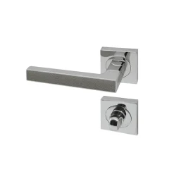 Discount Reivilo Poignée de porte d'intérieur Premium chrome à condamnation Cuir Lichen