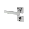 Reivilo Poignée de porte d'intérieur Premium chrome Chêne Blanc à condamnation* Poignée Sur Rosace