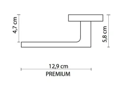 Reivilo Poignée de porte d'intérieur Premium chrome Chêne Gris à cylindre