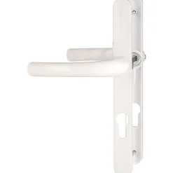 Hoppe Poignée de porte fenêtre - Tokyo - Et Cie - Blanc - Clé I - 195 mm - Carré de 7 mm - Épaisseur de porte : 58 à 62 mm* Poignée Sur Plaque