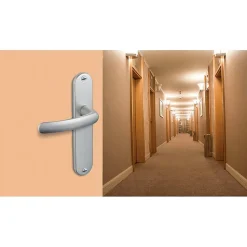 Vachette Poignée de porte intérieure - Budget - - Gris argent - Clé L - 165 mm* Poignée Sur Plaque|Poignée De Porte Intérieure