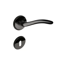 Hardwarexchange Poignée de porte intérieure sur rosaceLaiton Canon de fusil haute resistance Avec ressort de rappel* Poignée Sur Rosace