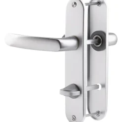 Vachette Poignée de porte intérieure - Budget - - Gris argent - Condamnation - 165 mm* Poignée Sur Plaque|Poignée De Porte Intérieure