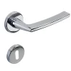Hardwarexchange Poignée de porte intérieure sur rosace Zamac chrome brillant Avec ressort de rappel* Poignée Sur Rosace
