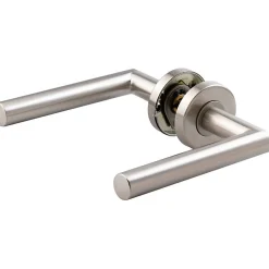 Vachette Poignée de porte sur rosace inox satinée - Bec de cane - Linox 493 -* Poignée Sur Rosace