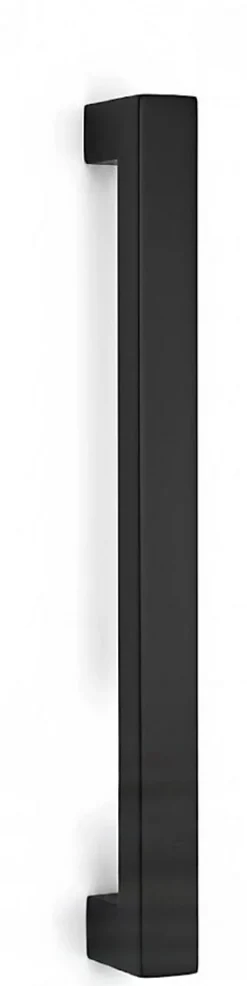 New Hardwarexchange Poignée de tirage Carrée 30x30 mm - Entraxe350 mm - INOX 304 Laqué RAL 9005 Noir Mat