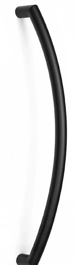 New Hardwarexchange Poignée de tirage Diamètre 32 mm - Entraxe350 mm - INOX 304 Laqué RAL 9005 Noir Mat