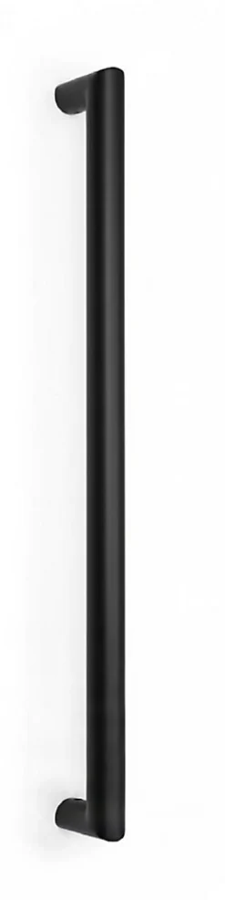 Best Hardwarexchange Poignée de tirage Diamètre 30 mm - Entraxe350 mm - INOX 304 Laqué RAL 9005 Noir Mat