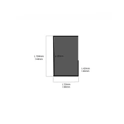 Discount Reivilo Poignée pour porte coulissante DESIGN rectangulaire finition noir mat