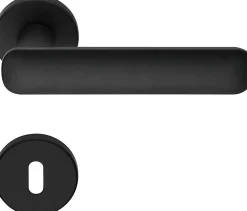 Online Hardwarexchange Poignée rosace ronde, Lot de 20, rosace trou de clé L, noir, Garantie 5 ans, pour porte intérieure.